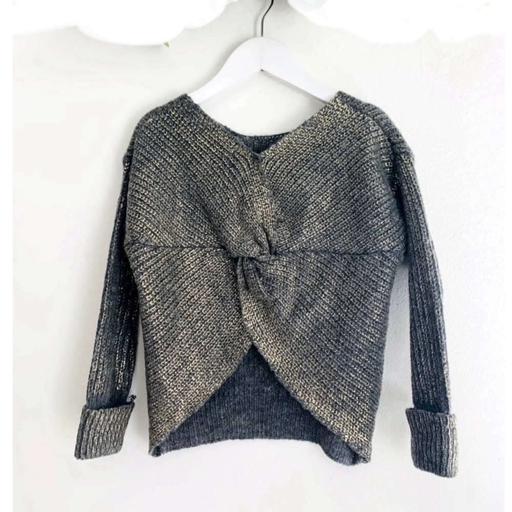 🤍GB girls | girl’s gold and grey sweater